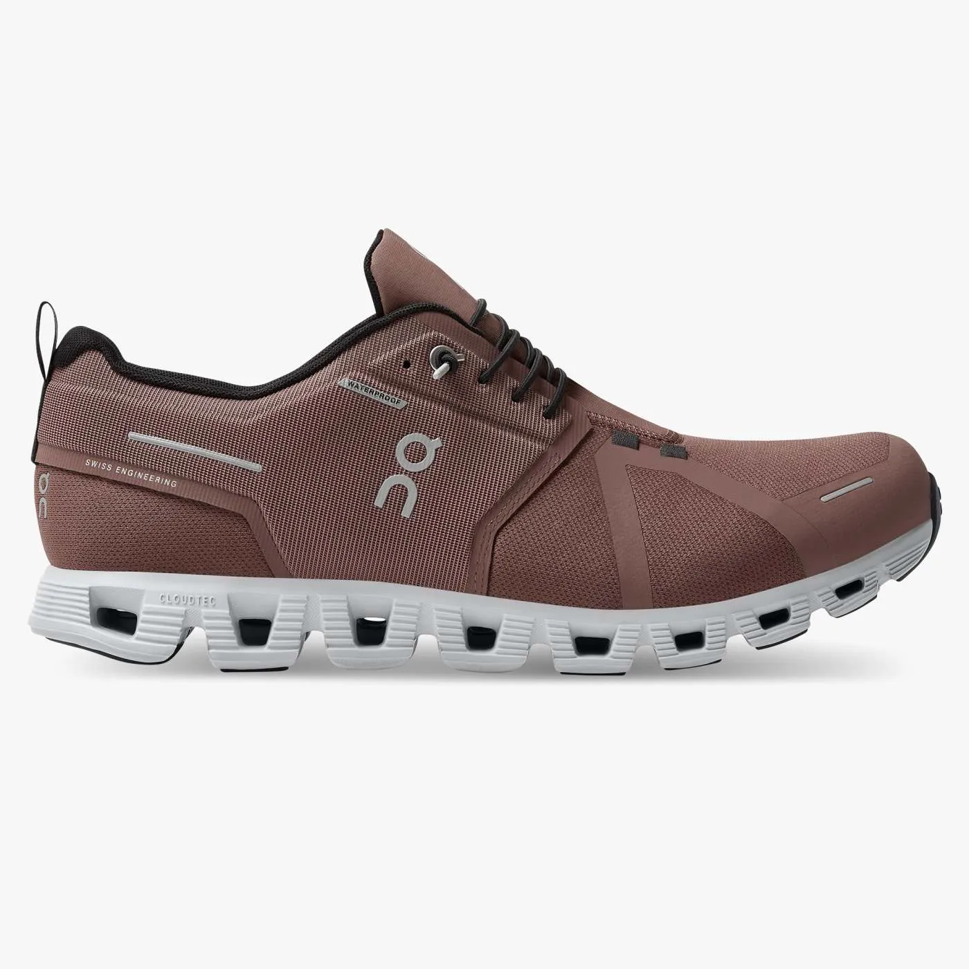 On Running Men's Cloud 5 Waterproof Shoes - Cocoa / Frost