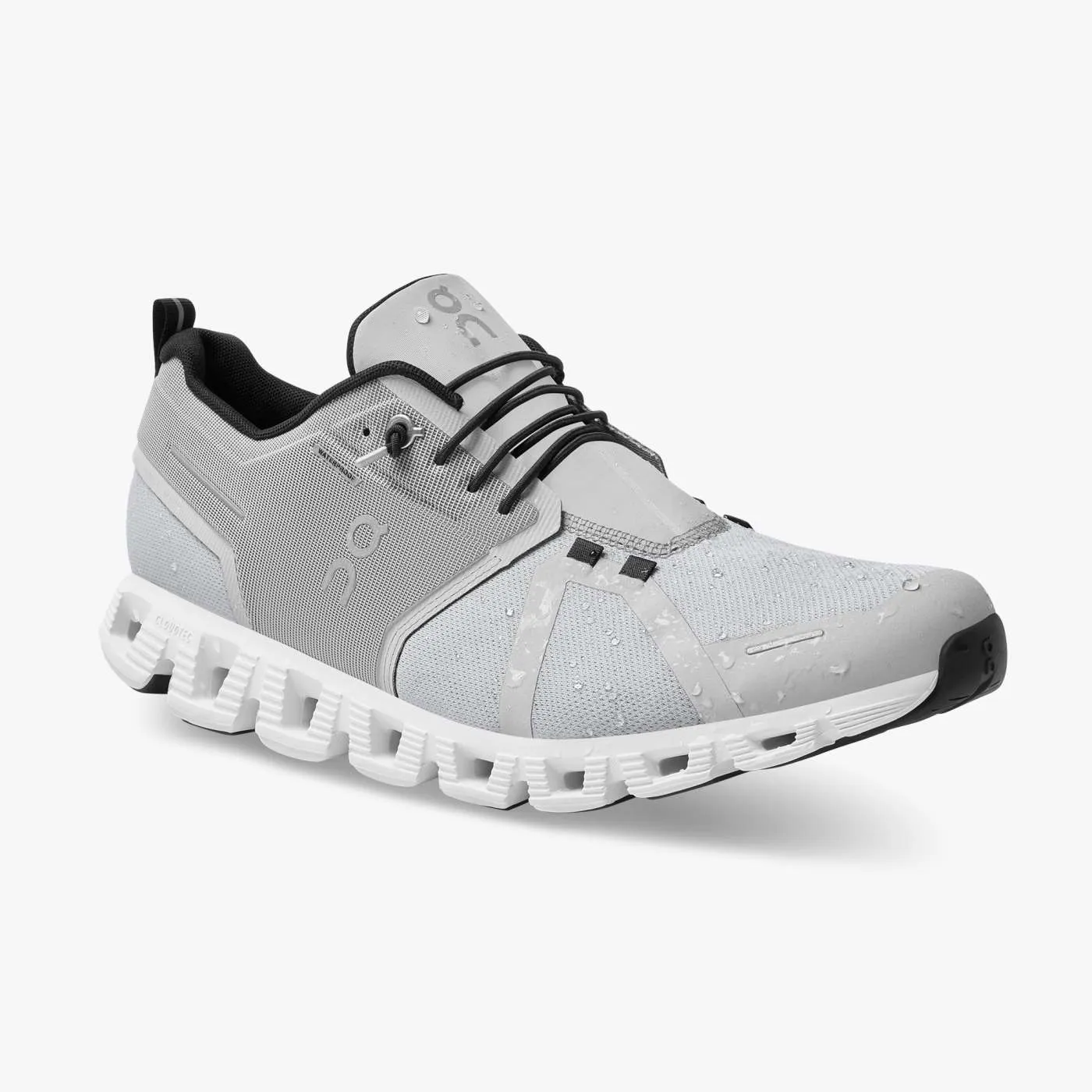 On Running Men's Cloud 5 Waterproof Shoes - Glacier / White