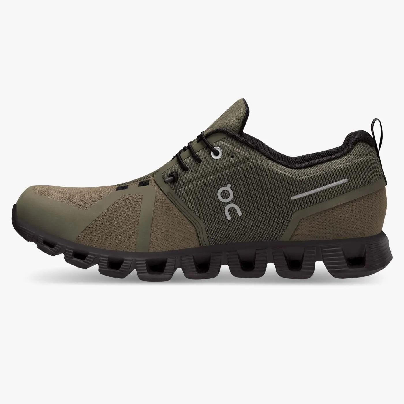 On Running Men's Cloud 5 Waterproof Shoes - Olive / Black