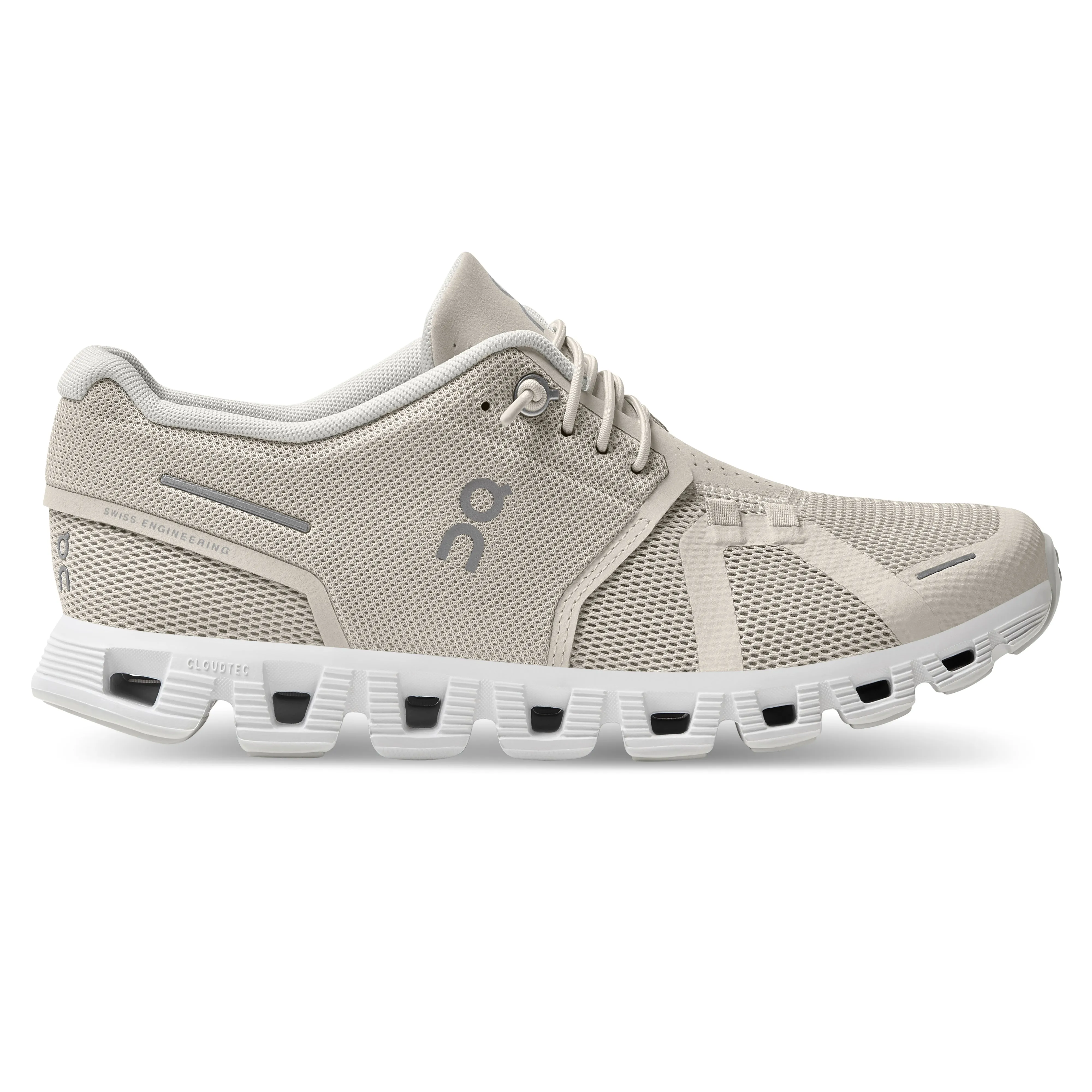 On Running Women's Cloud 5 Running Shoe in Pearl White