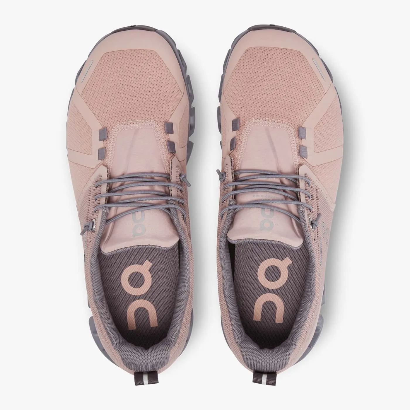 On Running Women's Cloud 5 Waterproof Shoes - Rose / Fossil