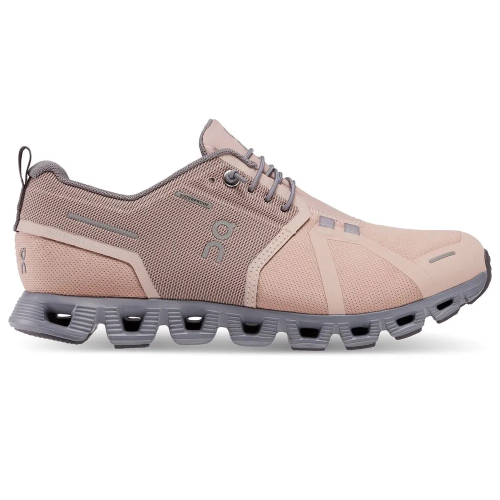 On Women's Cloud 5 Waterproof Running Shoes Rose / Fossil