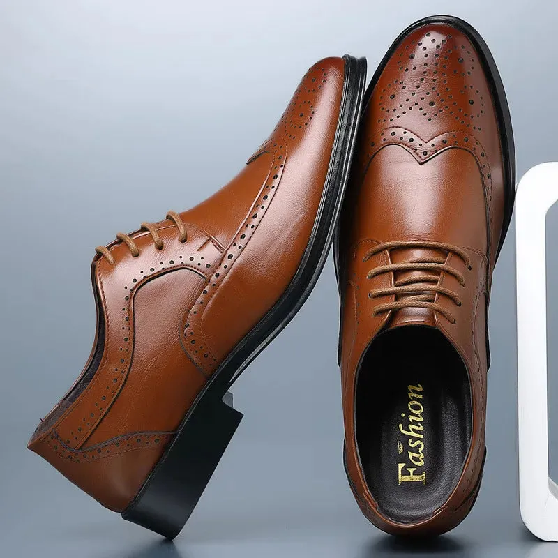 Povi - Affordable Brogue derby dress shoes for men