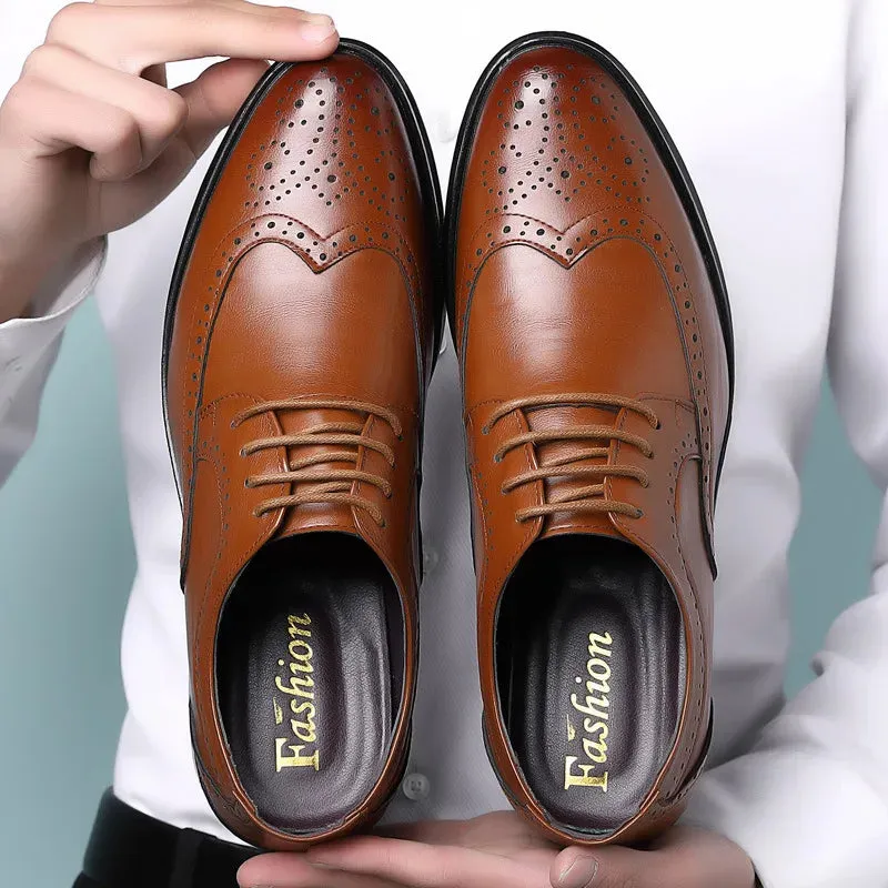 Povi - Affordable Brogue derby dress shoes for men