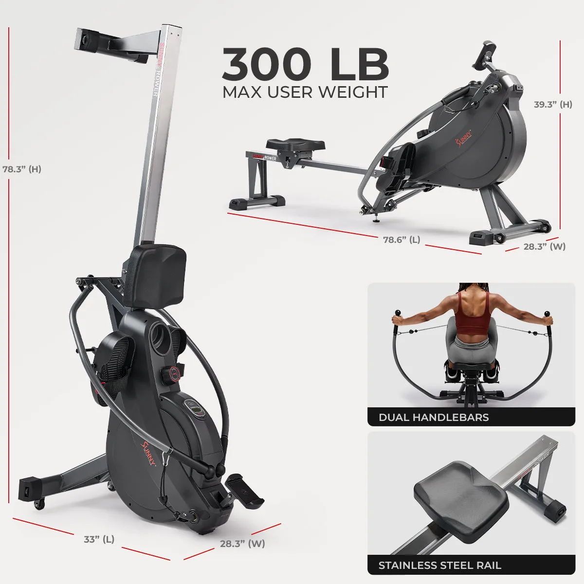 Premium Smart Full Motion Magnetic Rowing Machine