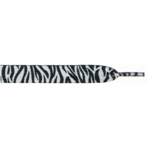 Printed 3/8" Flat Laces - Zebra (1 Pair Pack) Shoelaces