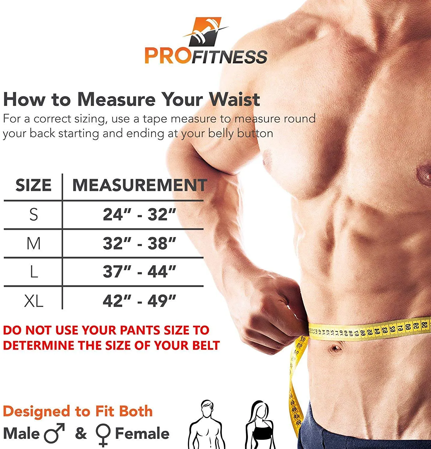 ProFitness Genuine Leather Workout Belt (4 Inches Wide) - Proper Weight Lifting Form - Lower Back Support for Squats, Deadlifts, Cross Training