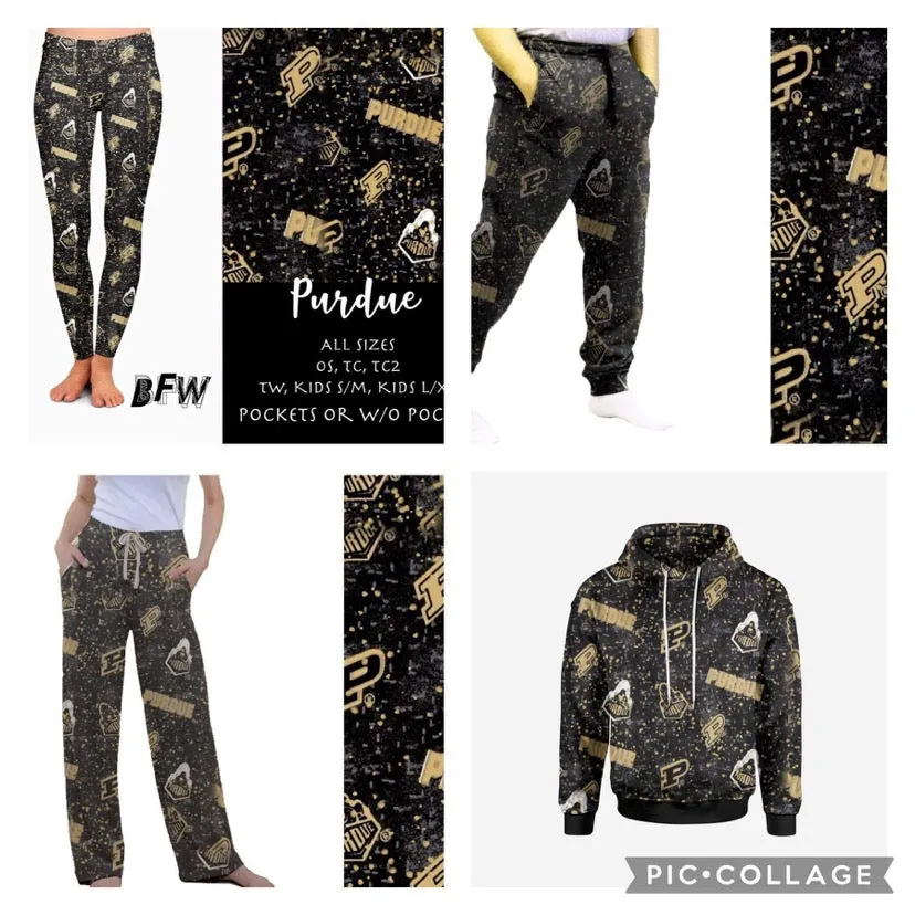 Purdue Leggings, lounge pants, hoodies