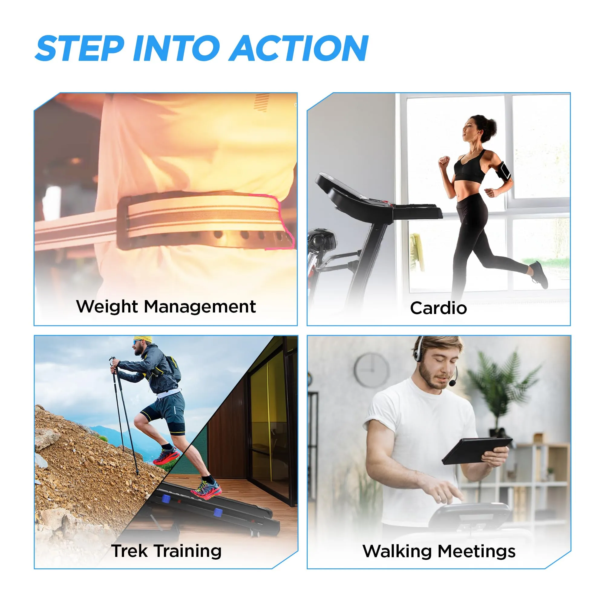 REACH Runner Pro 3HP Peak DC Motorized Foldable Treadmill   Massager & Twister | 15 Level Auto Incline | Max Speed 16 Km/H & User Wt. 130 Kg | Running Machine for Home Gym with LCD Display & Bluetooth