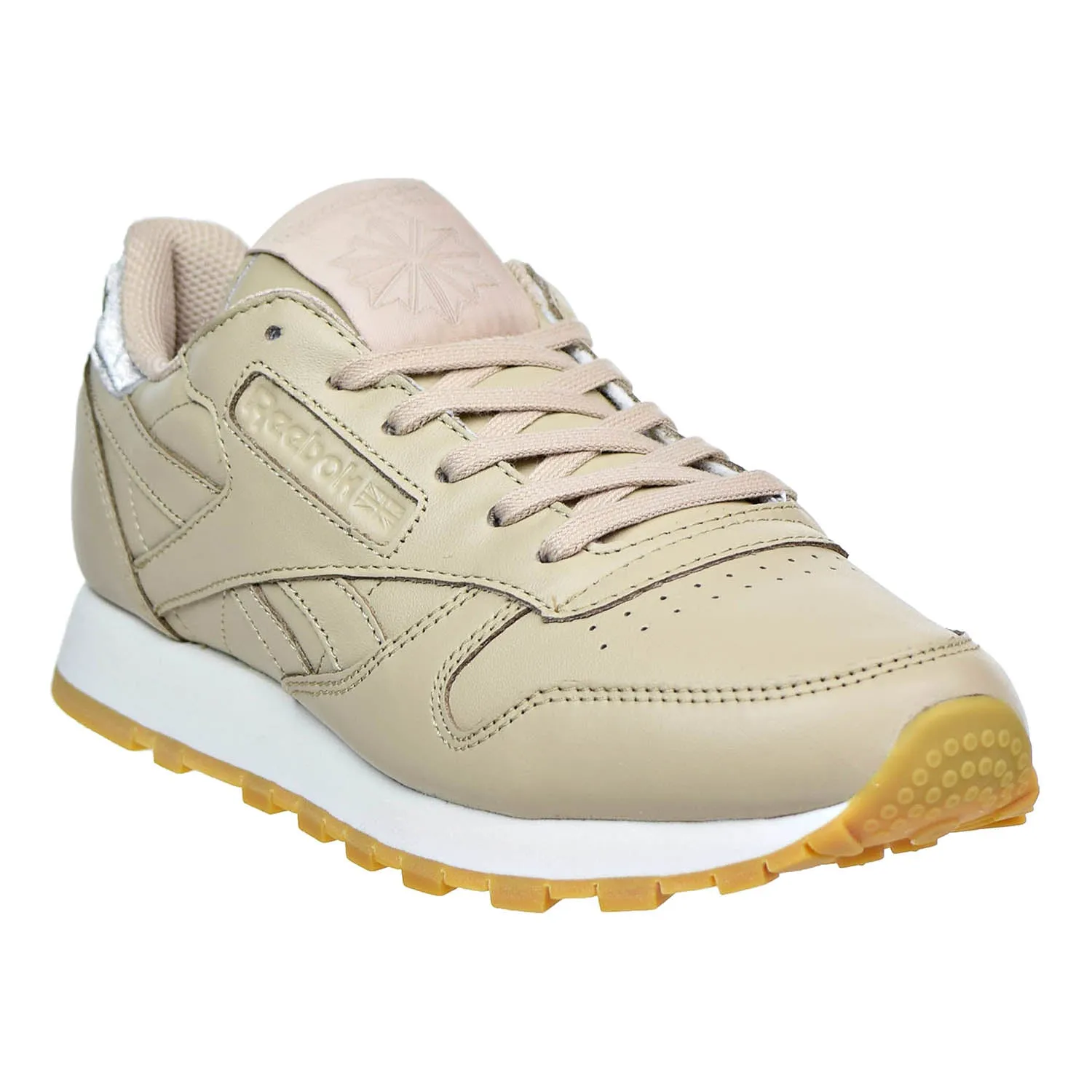 Reebok Classic Leather Met Diamond Womens Shoes Oat Meal/Chalk/Gum