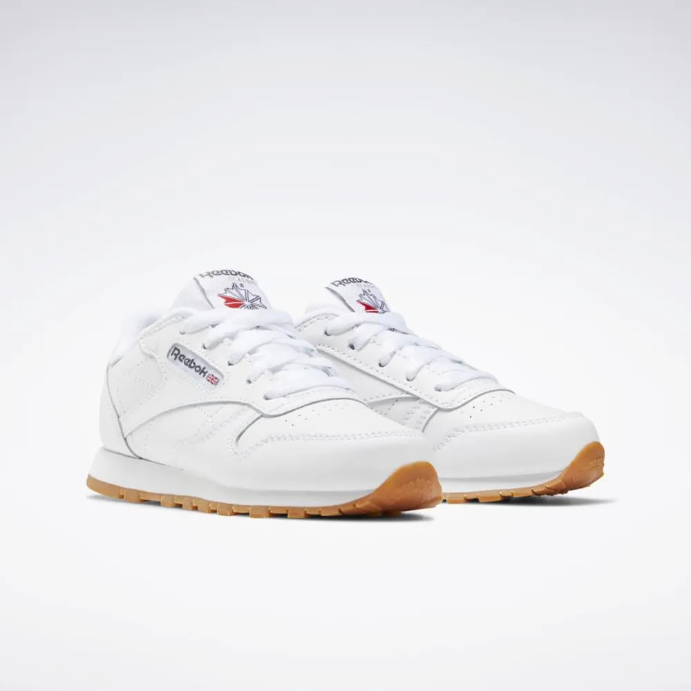 Reebok Footwear Kids Classic Leather Shoes - Preschool WHITE/GUM