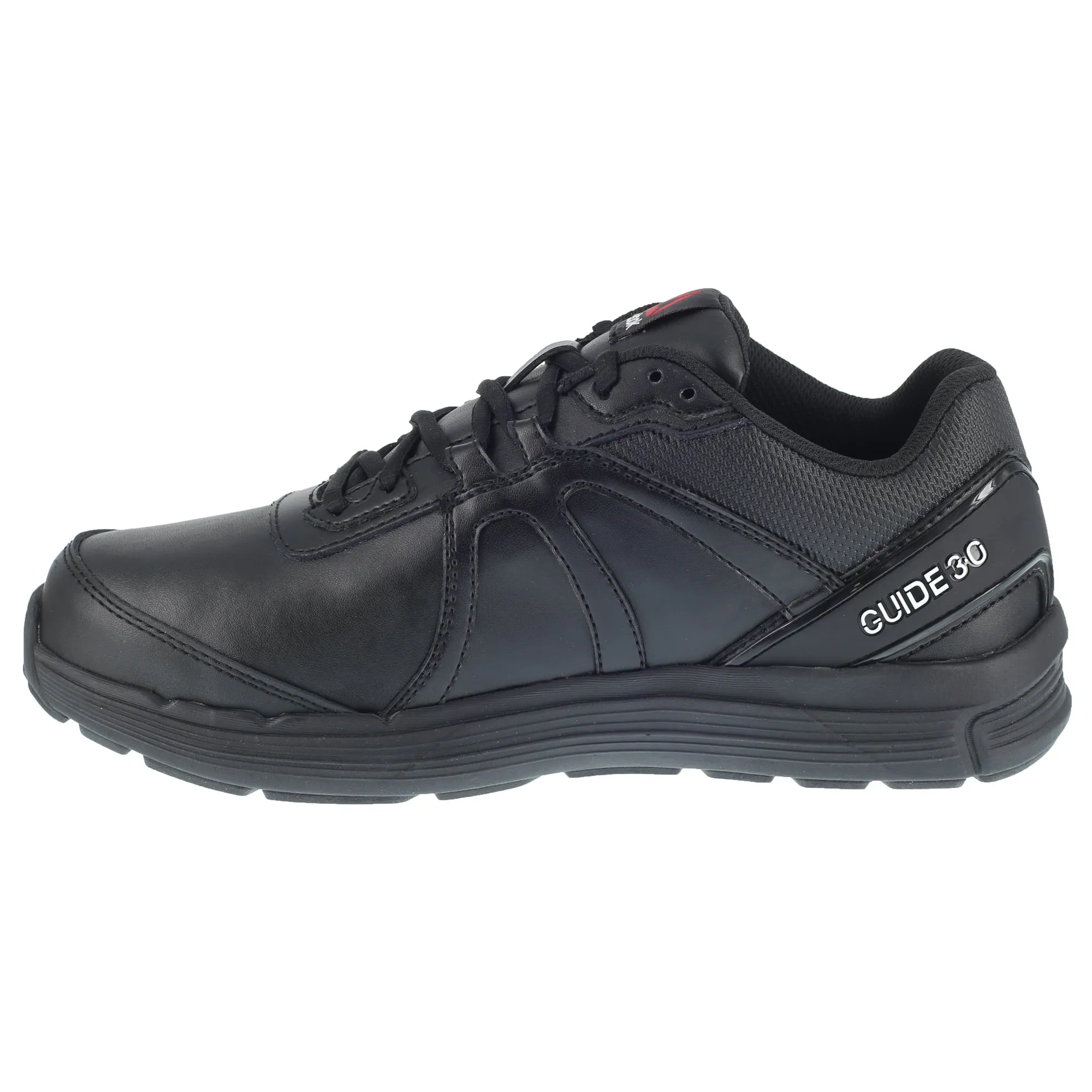 Reebok Mens Black Leather Work Shoes MetGuard ST SR Oxford