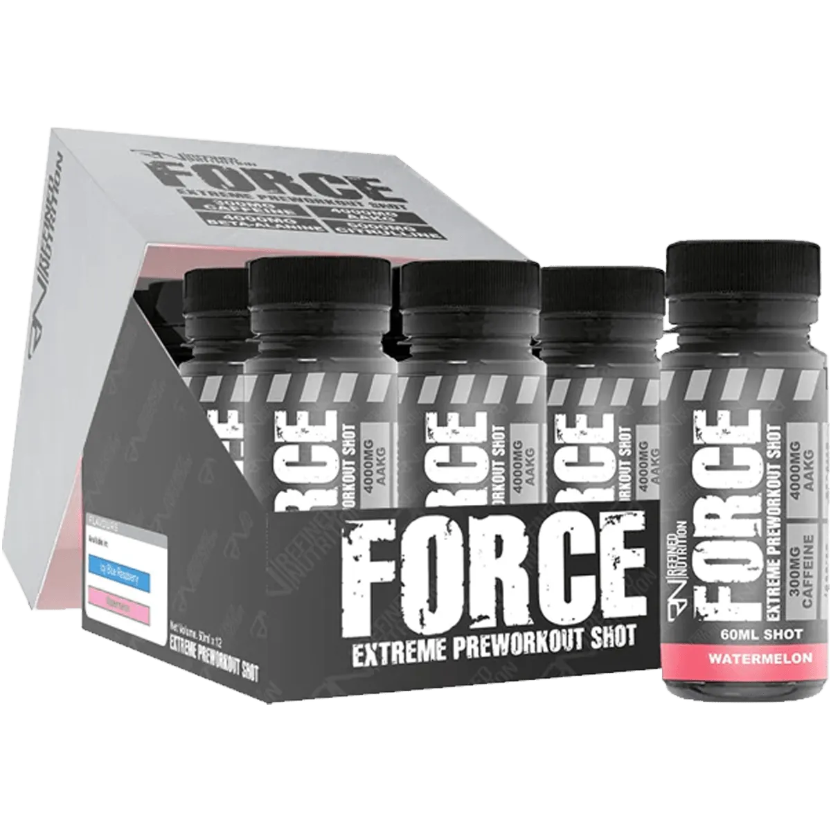 Refined Nutrition FORCE Pre-Workout Shots 12 x 60ml Watermelon