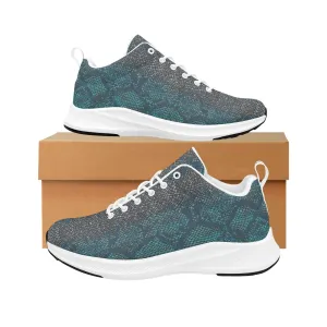 robins egg gradient snakeskin print 2a Women's Alpha Running Shoes (Model 10093)