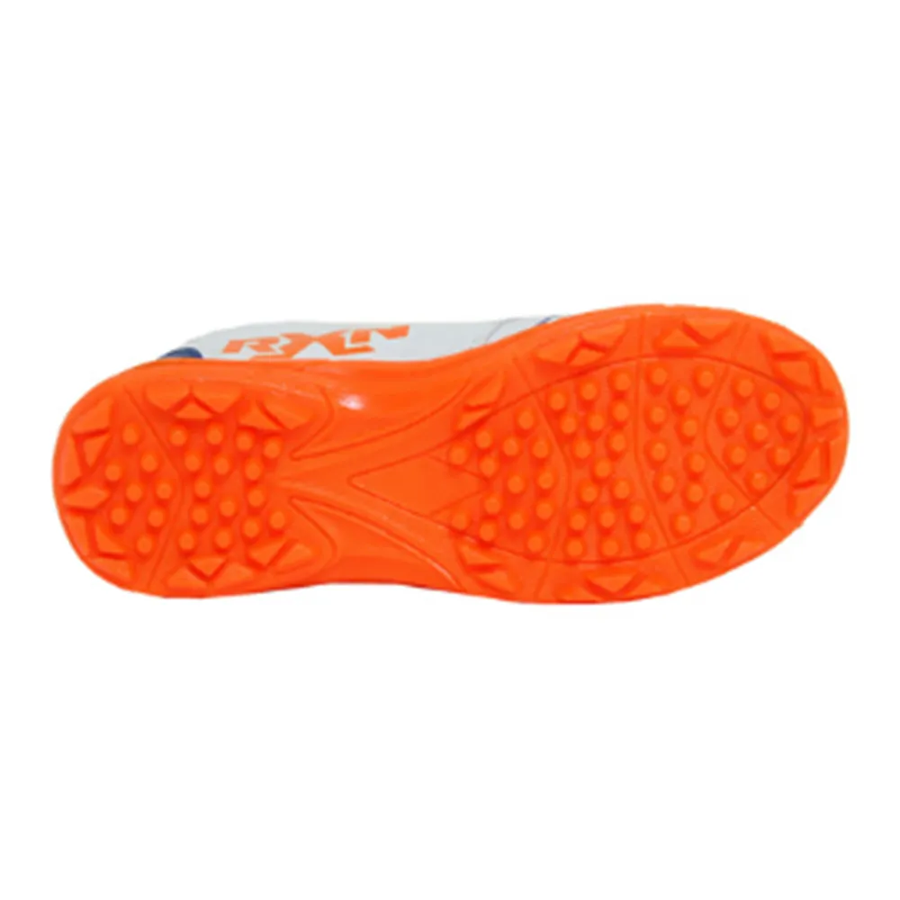 RXN Champion Cricket Shoes (White/Blue/Orange)