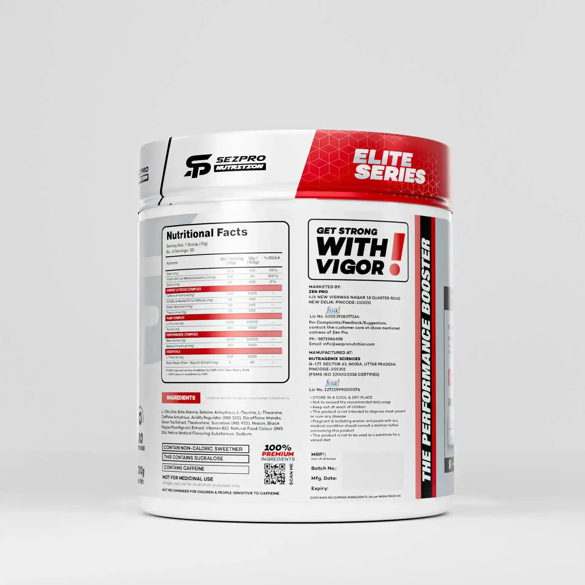 Sezpro Nutrition Vigor Pre Workout