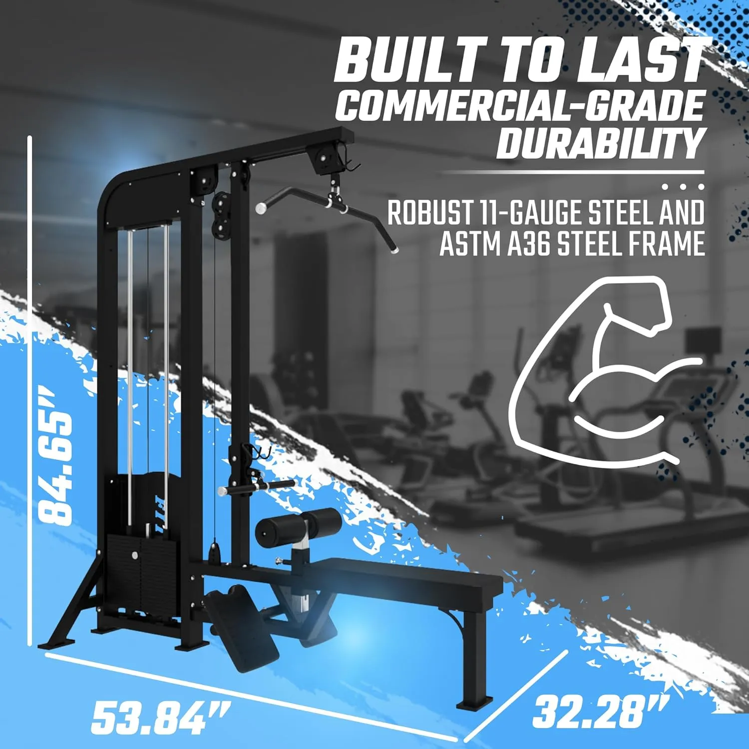 SFE Lat Pulldown & Low Row Combo w/ 250lb weight stack (New)