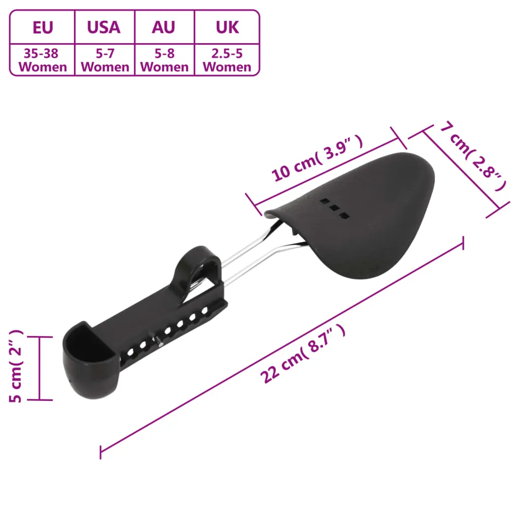 Shoe Trees 5 Pairs Black EU 35-38 Plastic