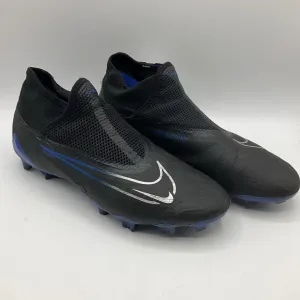 Size 7.5Y: Nike Black/Blue Slip On Soccer Cleats