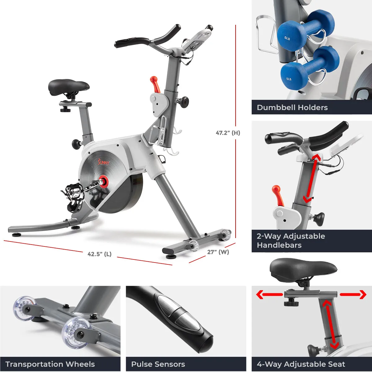 Smart Two-stage Transmission Magnetic Belt Drive Upright Exercise Bike