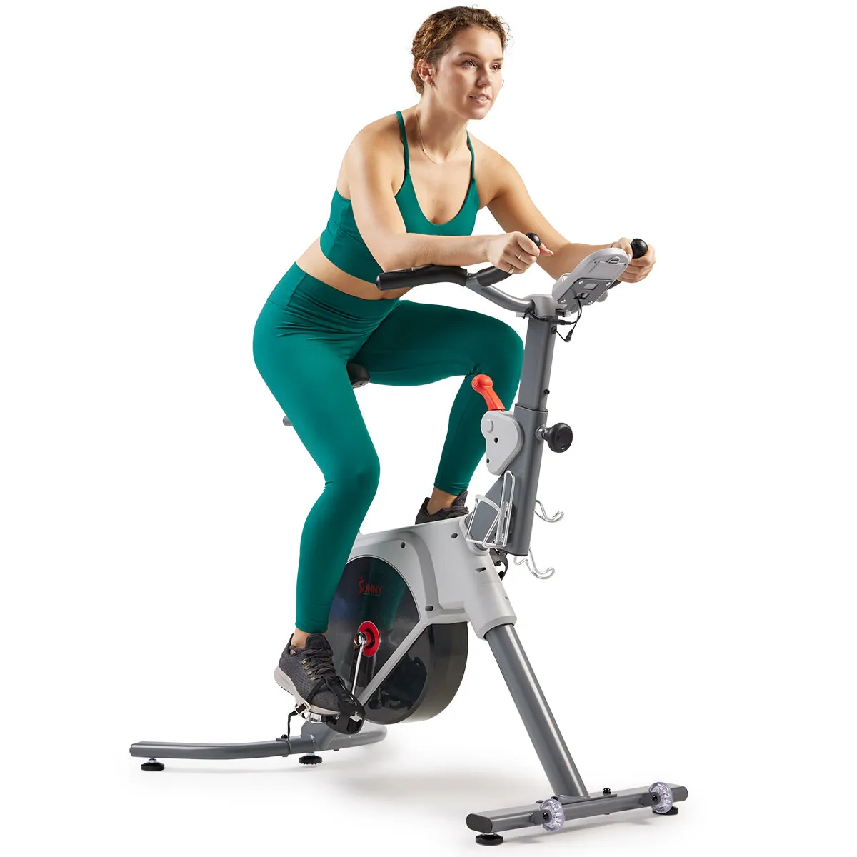 Smart Two-stage Transmission Magnetic Belt Drive Upright Exercise Bike