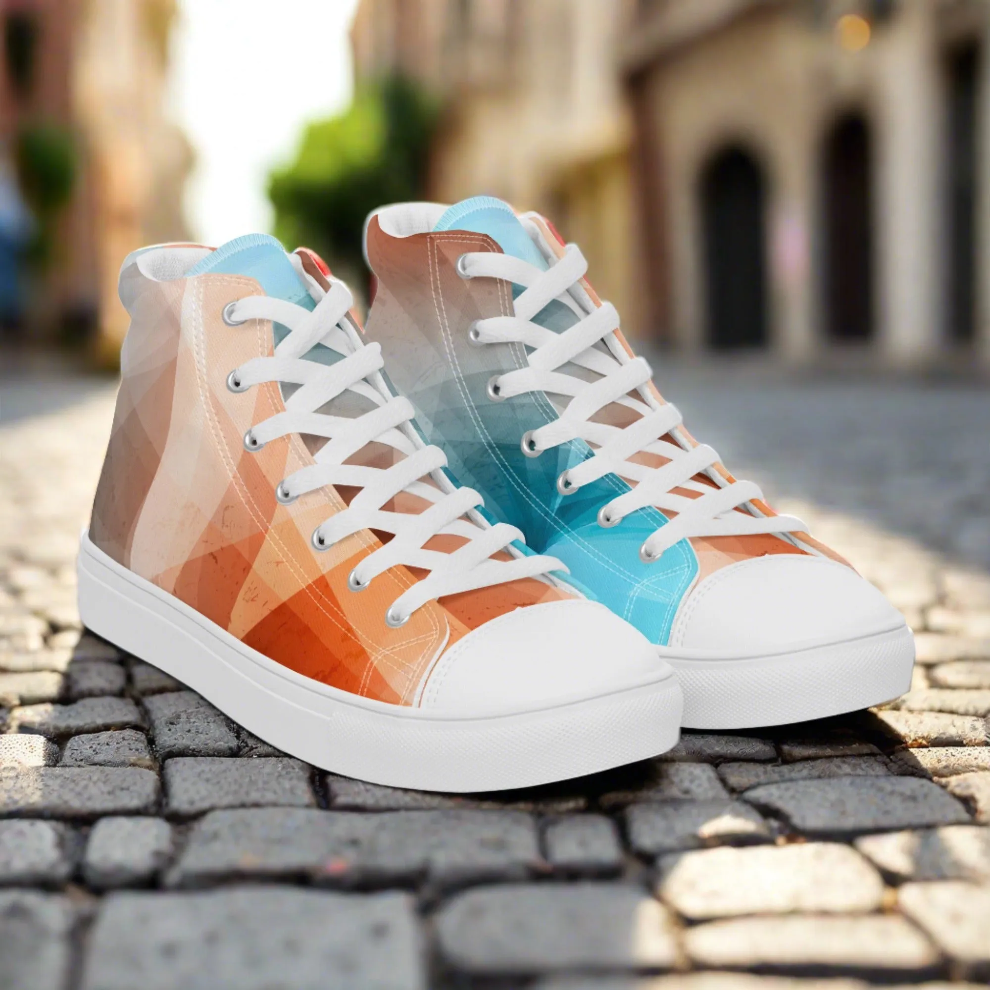 Stay Cozy & Chic with These Peachy Blue High Tops - Women's Sneakers