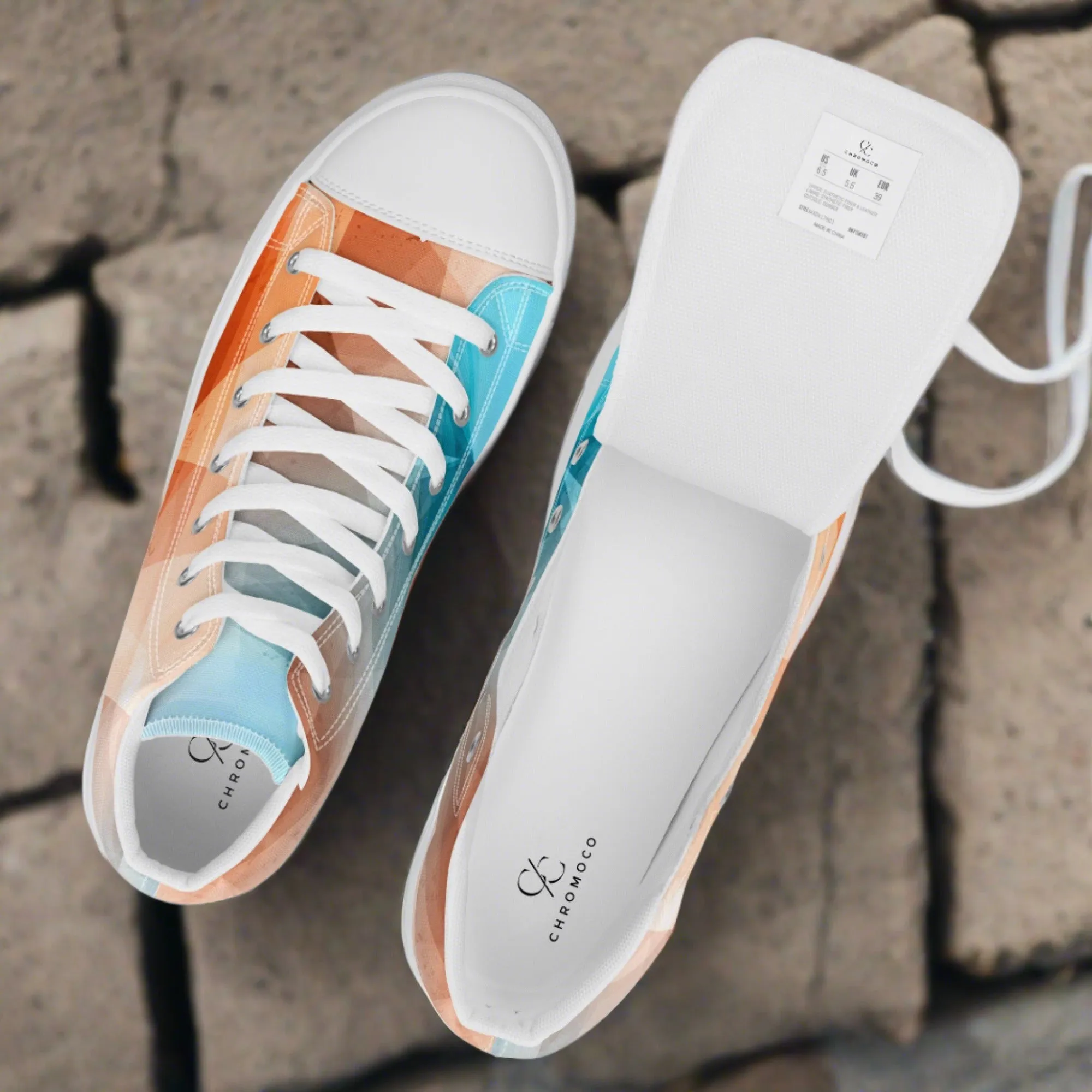 Stay Cozy & Chic with These Peachy Blue High Tops - Women's Sneakers