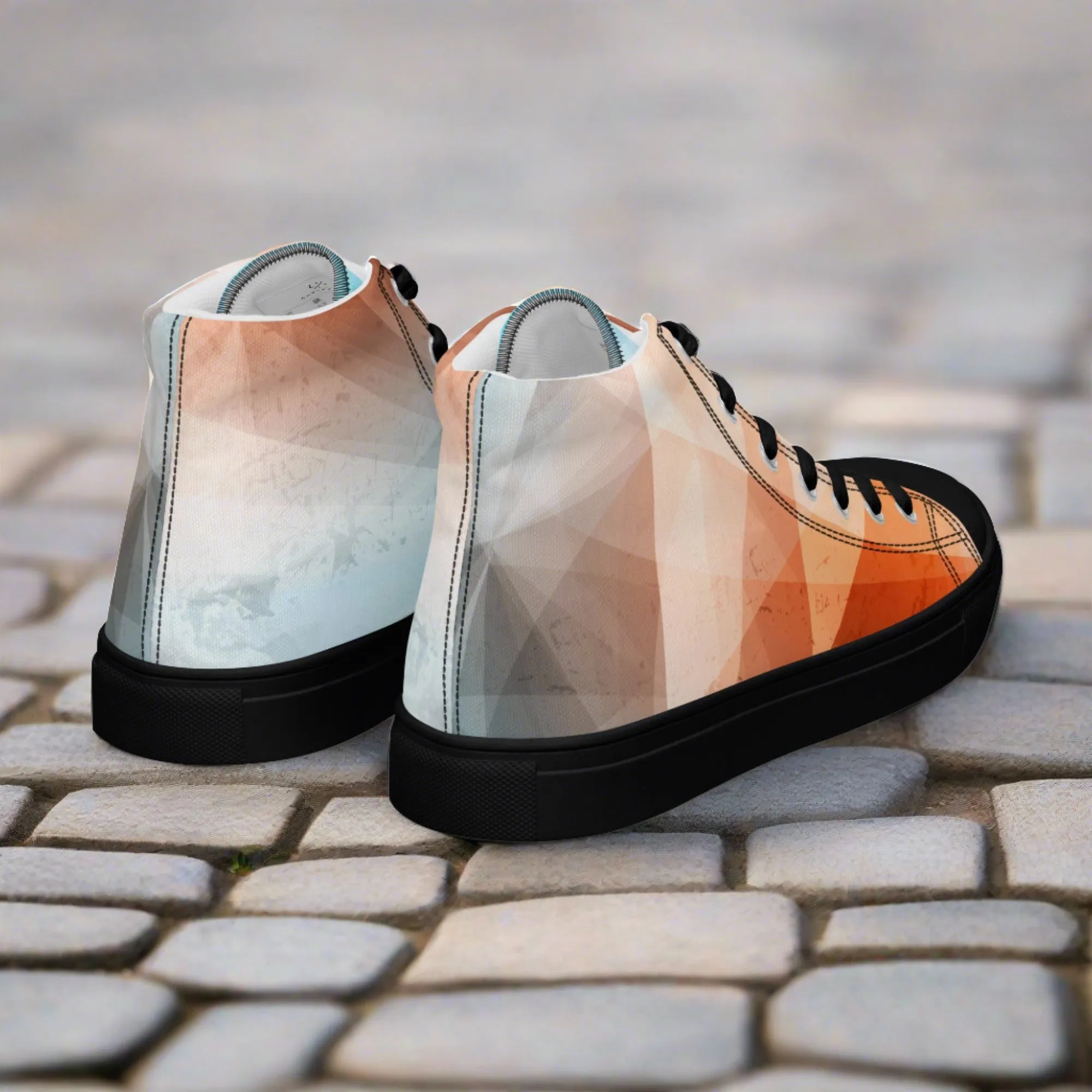 Stay Cozy & Chic with These Peachy Blue High Tops - Women's Sneakers