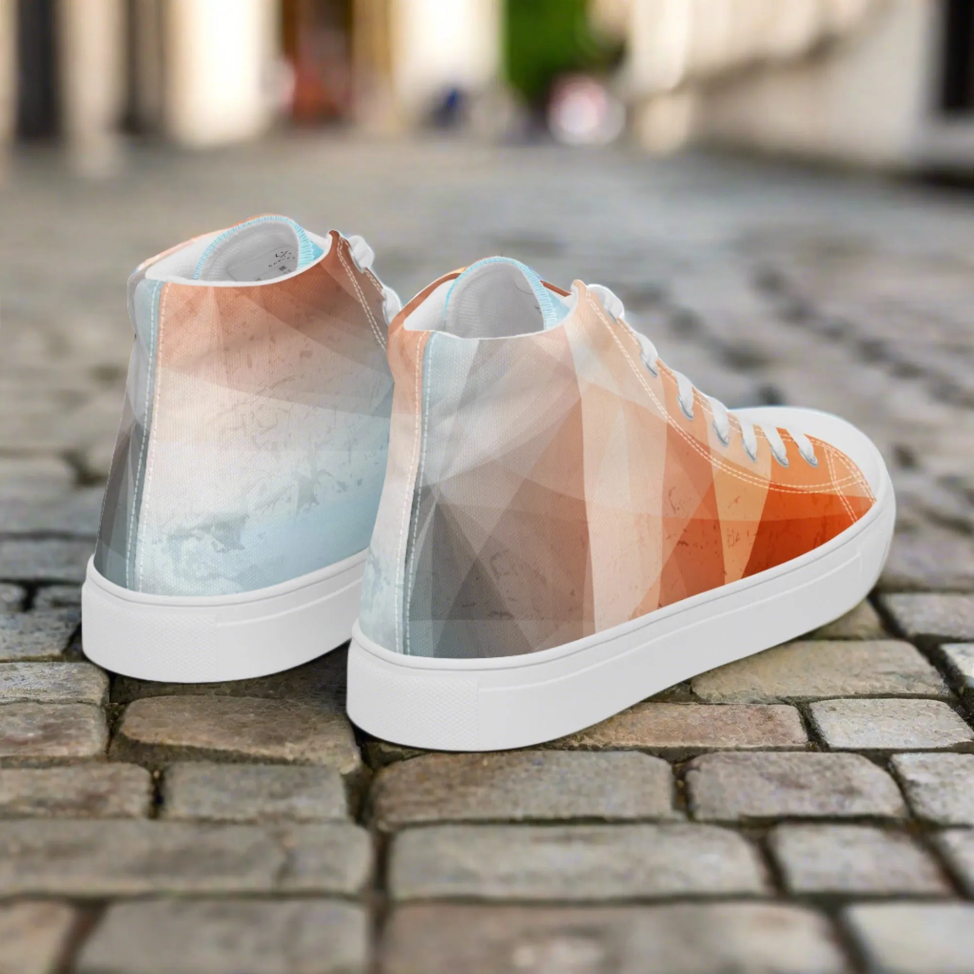 Stay Cozy & Chic with These Peachy Blue High Tops - Women's Sneakers