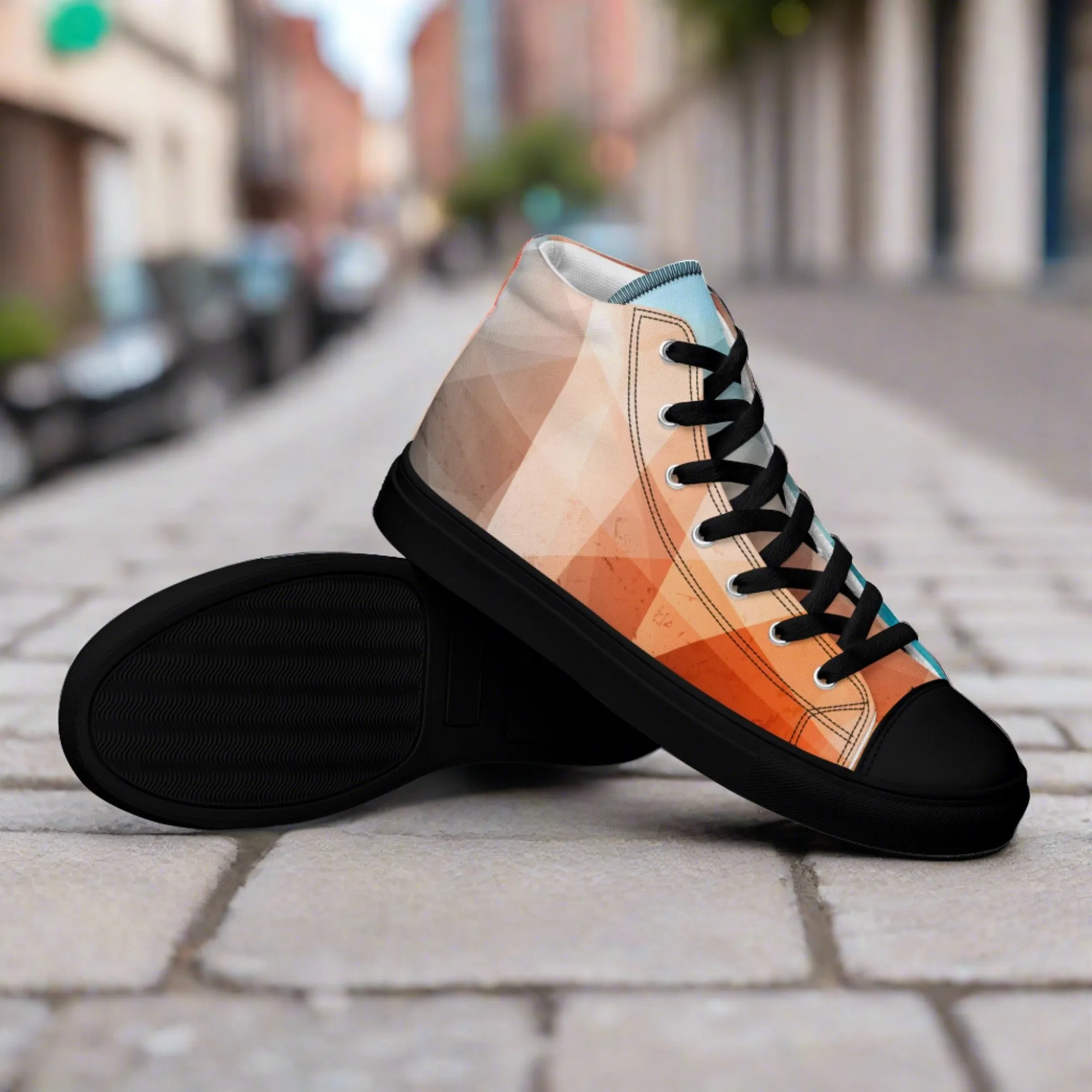 Stay Cozy & Chic with These Peachy Blue High Tops - Women's Sneakers