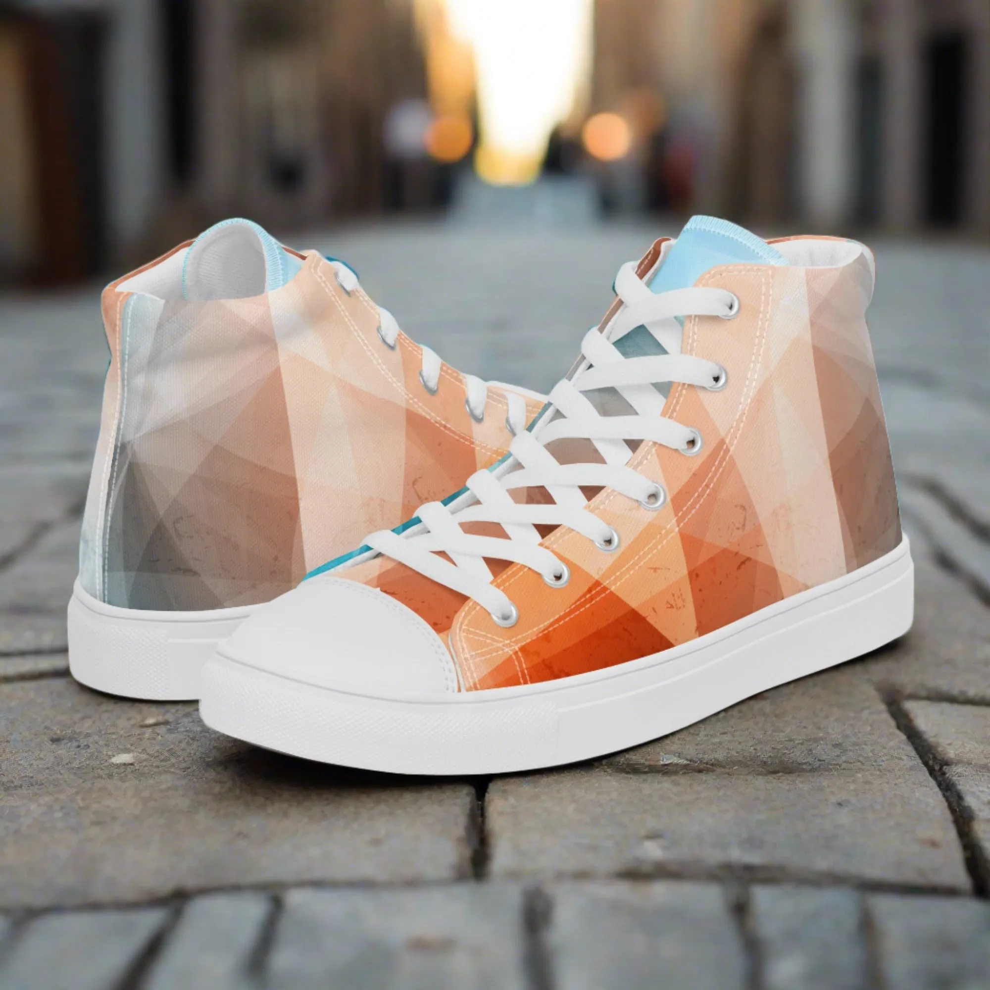 Stay Cozy & Chic with These Peachy Blue High Tops - Women's Sneakers