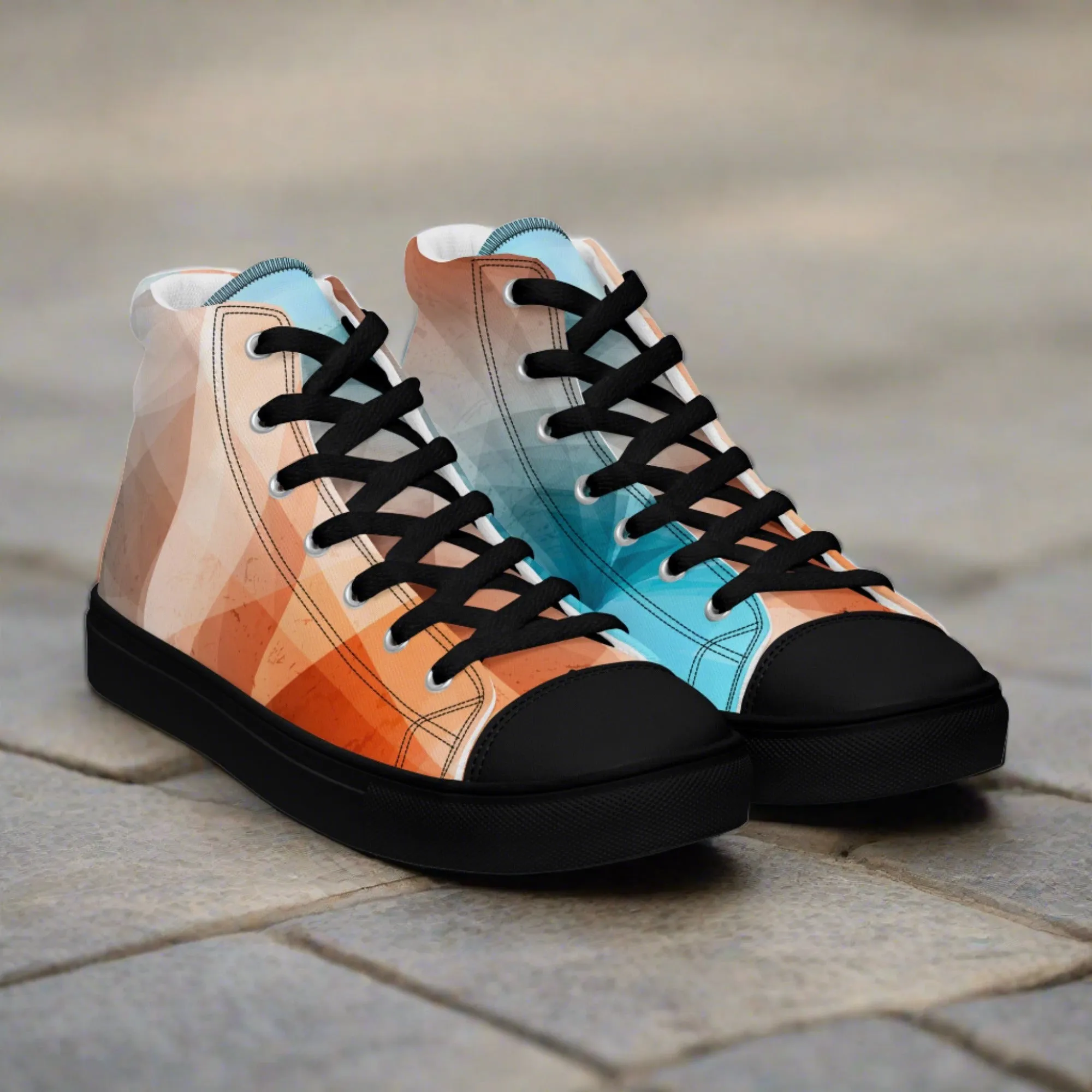 Stay Cozy & Chic with These Peachy Blue High Tops - Women's Sneakers