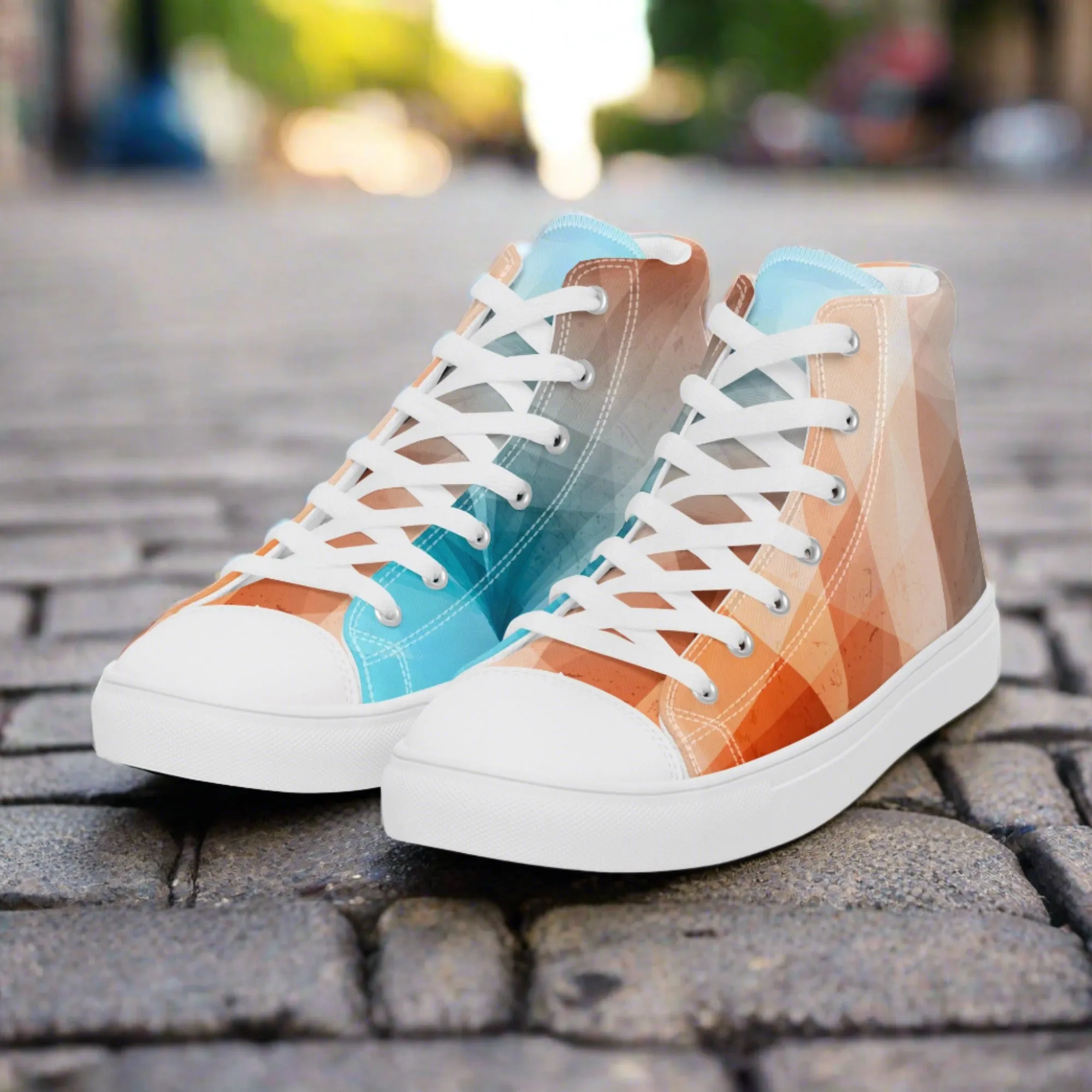 Stay Cozy & Chic with These Peachy Blue High Tops - Women's Sneakers