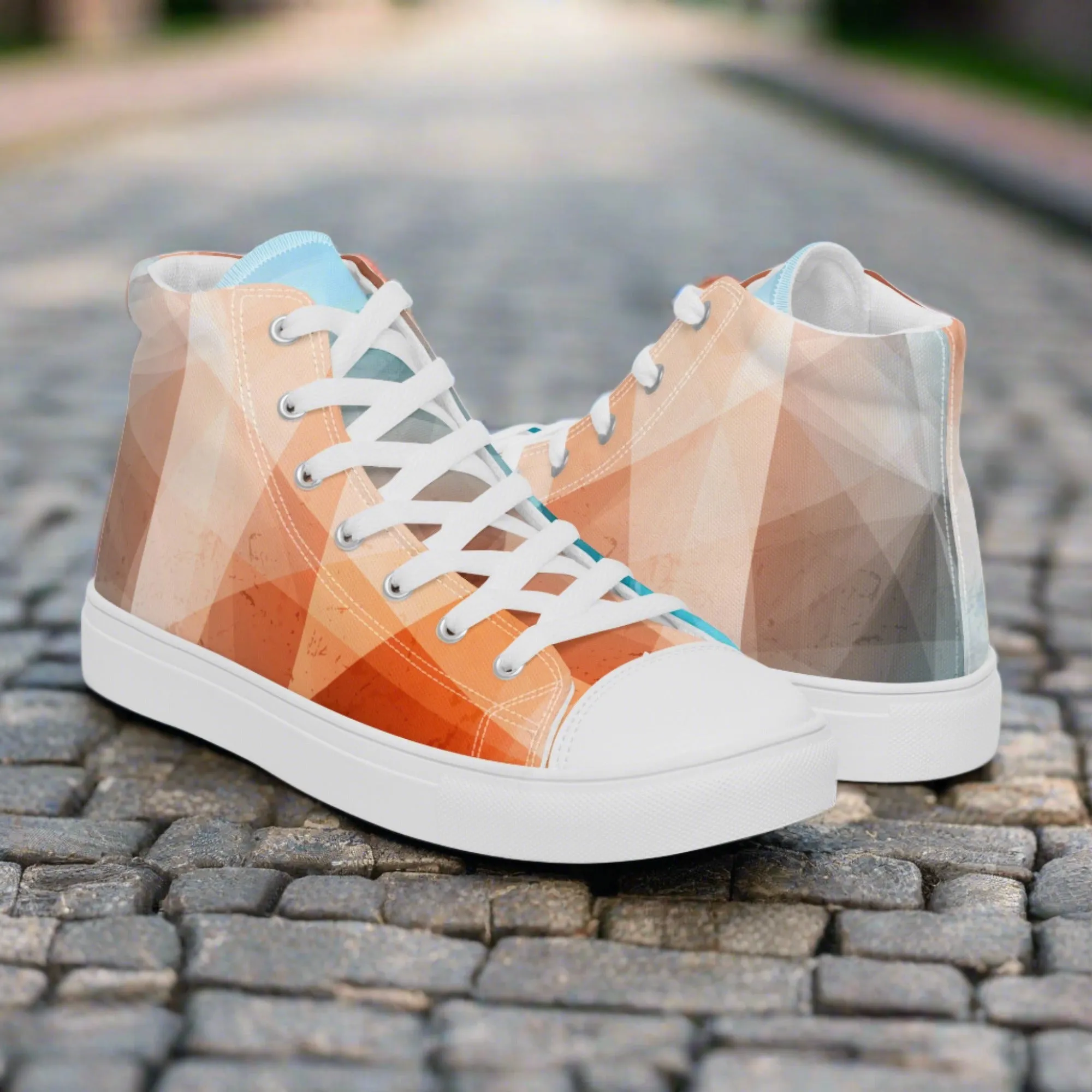 Stay Cozy & Chic with These Peachy Blue High Tops - Women's Sneakers