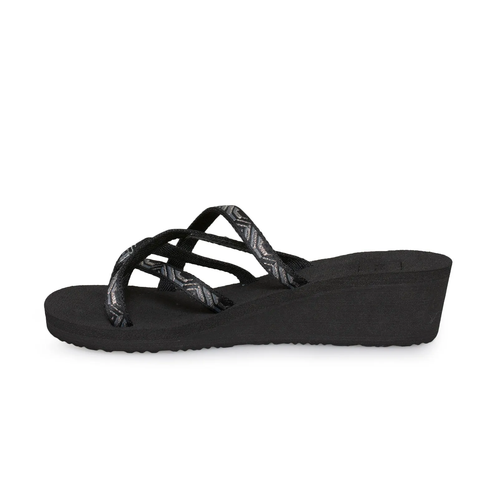 Teva Mush Mandalyn Wedge Ola 2 Pedra Black Silver - Women's