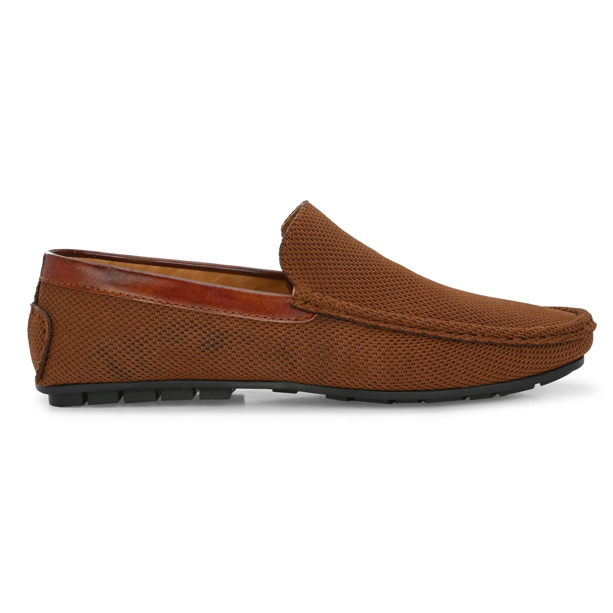 Toro Blu Knit Loafers for Men | Lightweight Shoes for Boys, Designed for All Seasons (Syrup Brown)