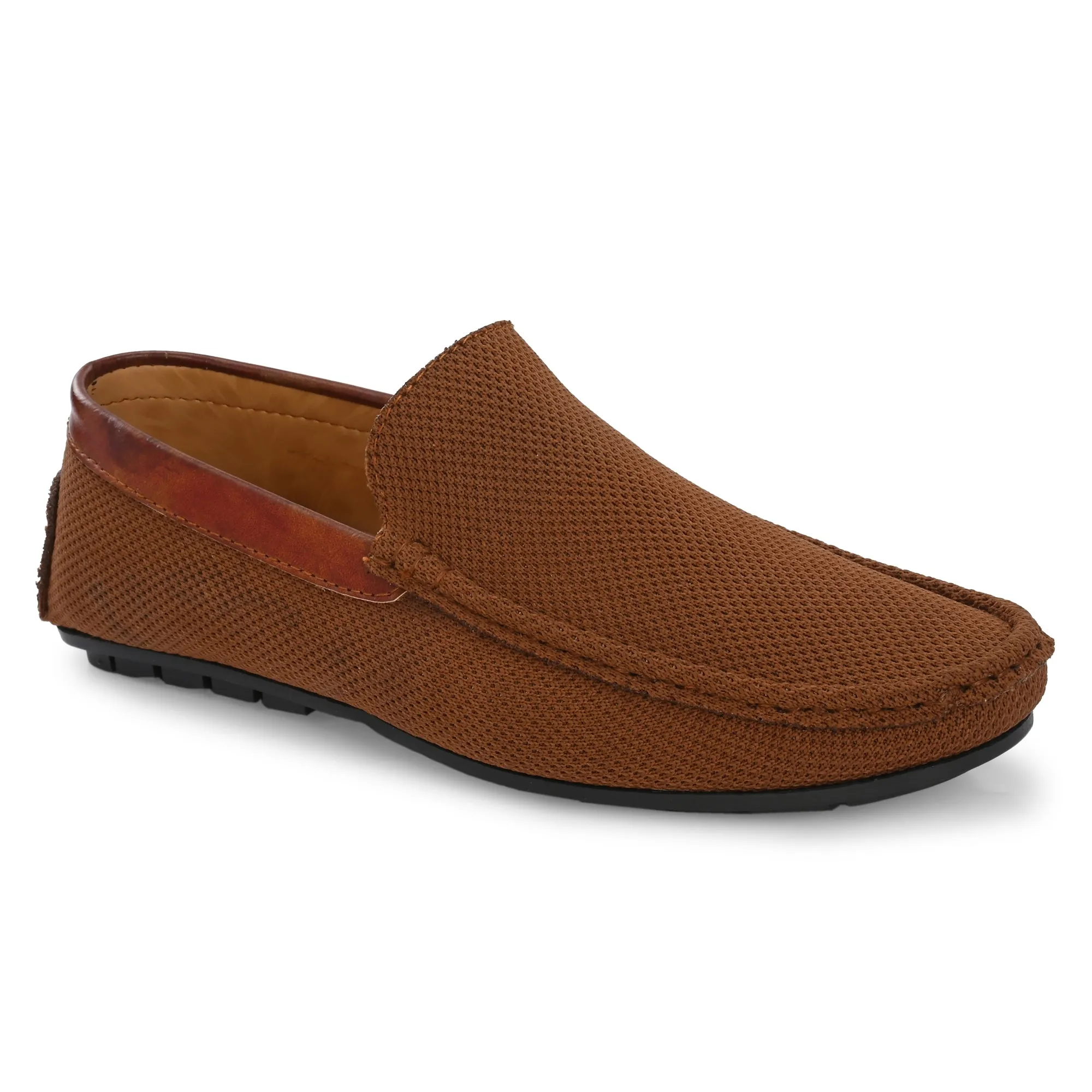 Toro Blu Knit Loafers for Men | Lightweight Shoes for Boys, Designed for All Seasons (Syrup Brown)