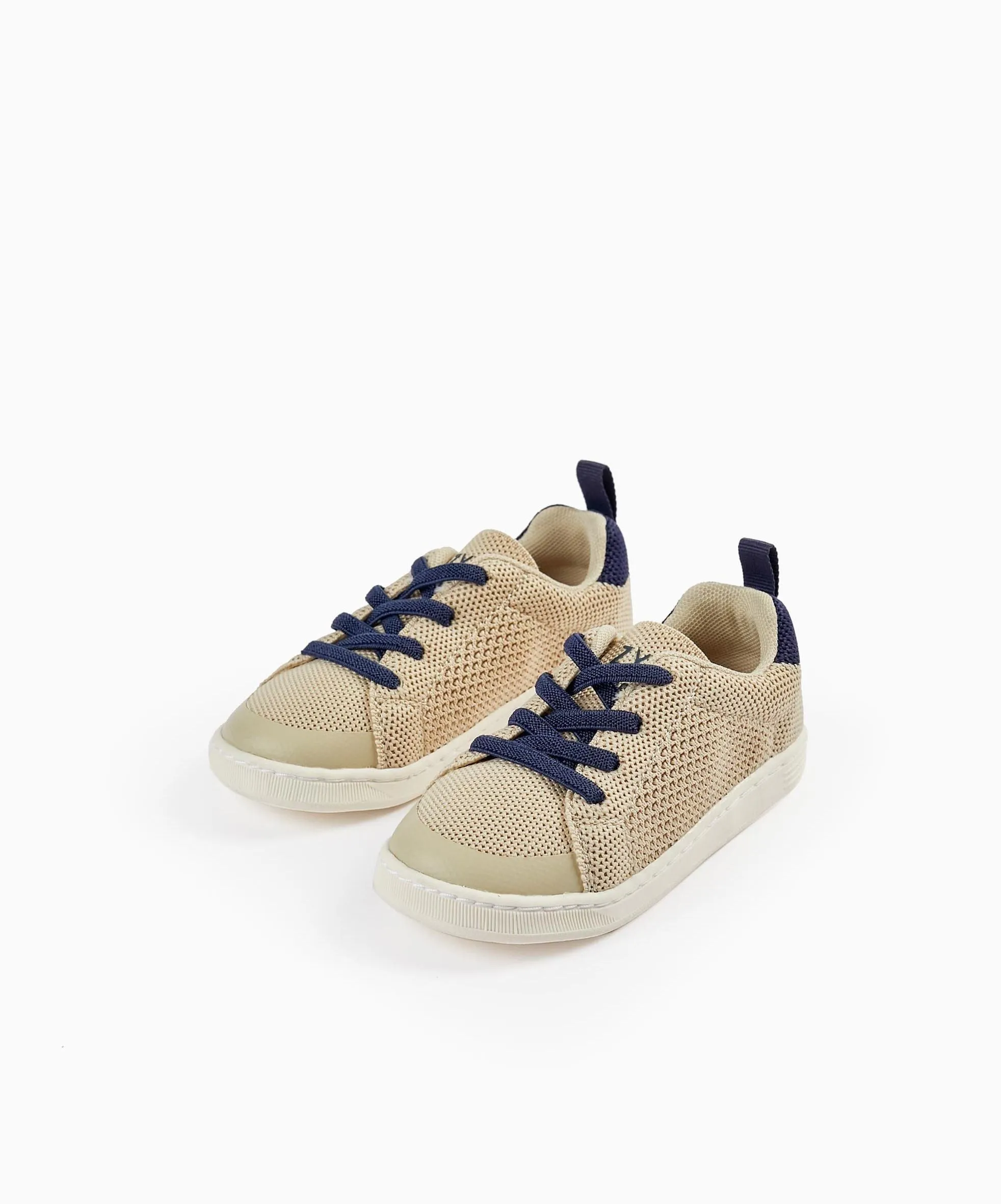 Trainers in Mesh for Baby Boy 'ZY 1996', Beige/Dark Blue