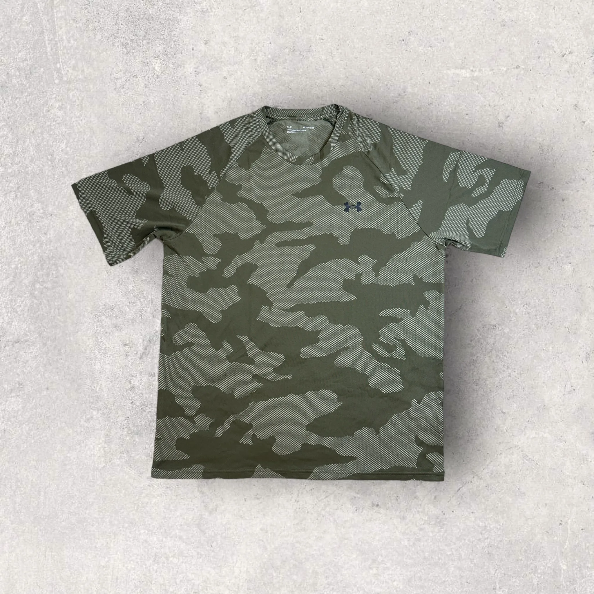 UNDER ARMOUR JACQUARD T-SHIRT/SHORT SET - KHAKI/BLACK