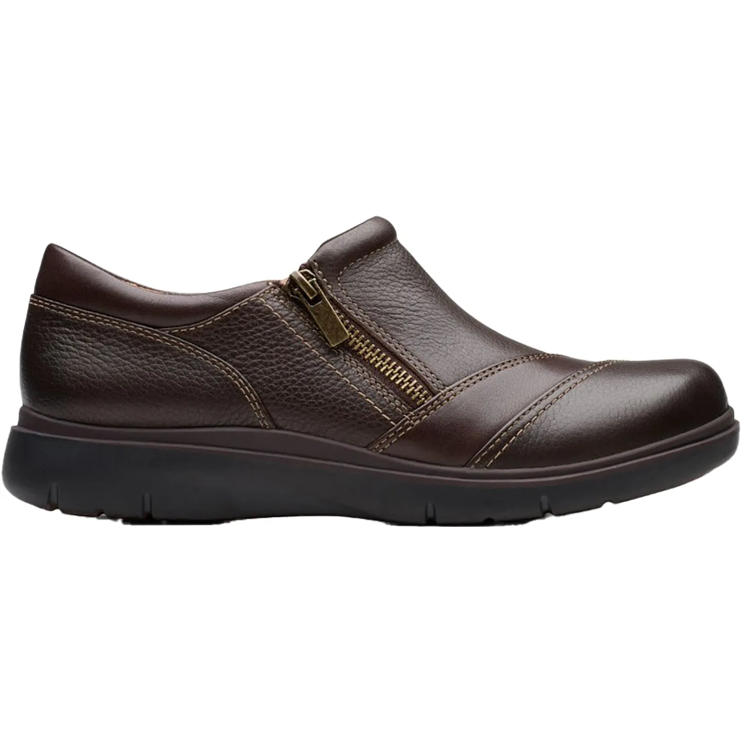 Women's Clarks Certina Pure Dark Brown Leather