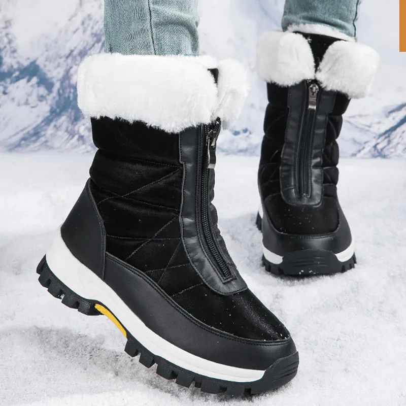 Women's Lightweight Platform Zipper Ankle Snow Boots