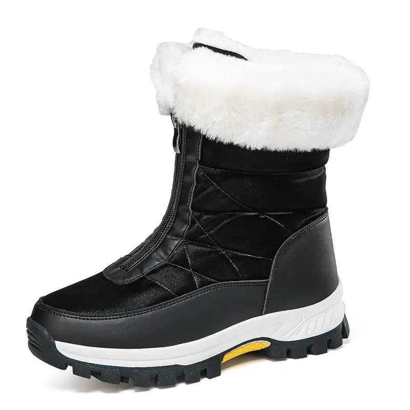 Women's Lightweight Platform Zipper Ankle Snow Boots