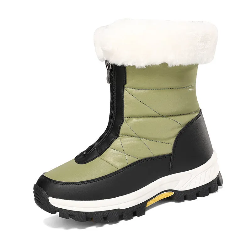 Women's Lightweight Platform Zipper Ankle Snow Boots