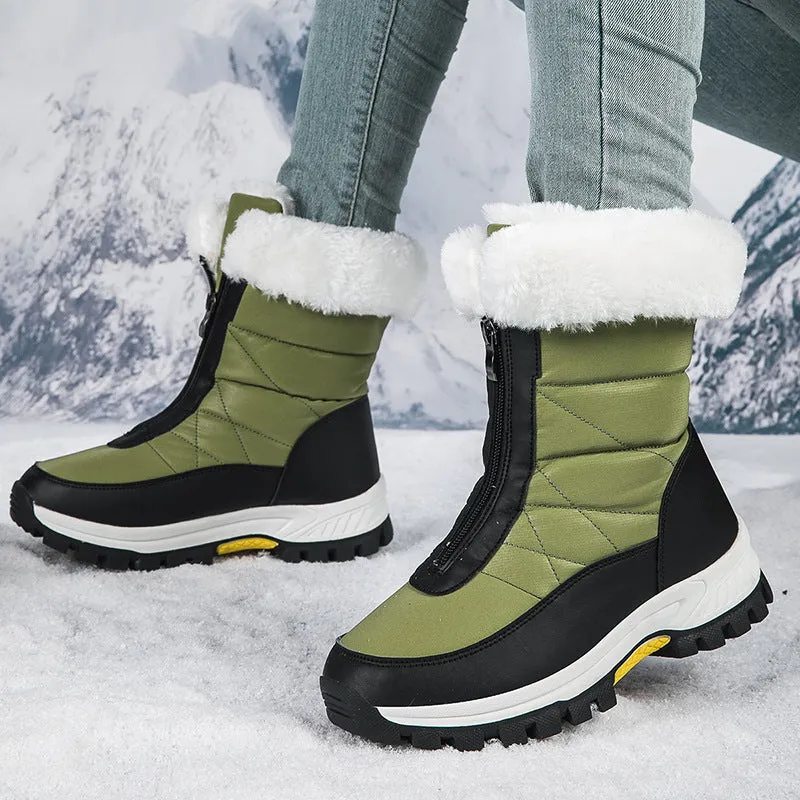 Women's Lightweight Platform Zipper Ankle Snow Boots