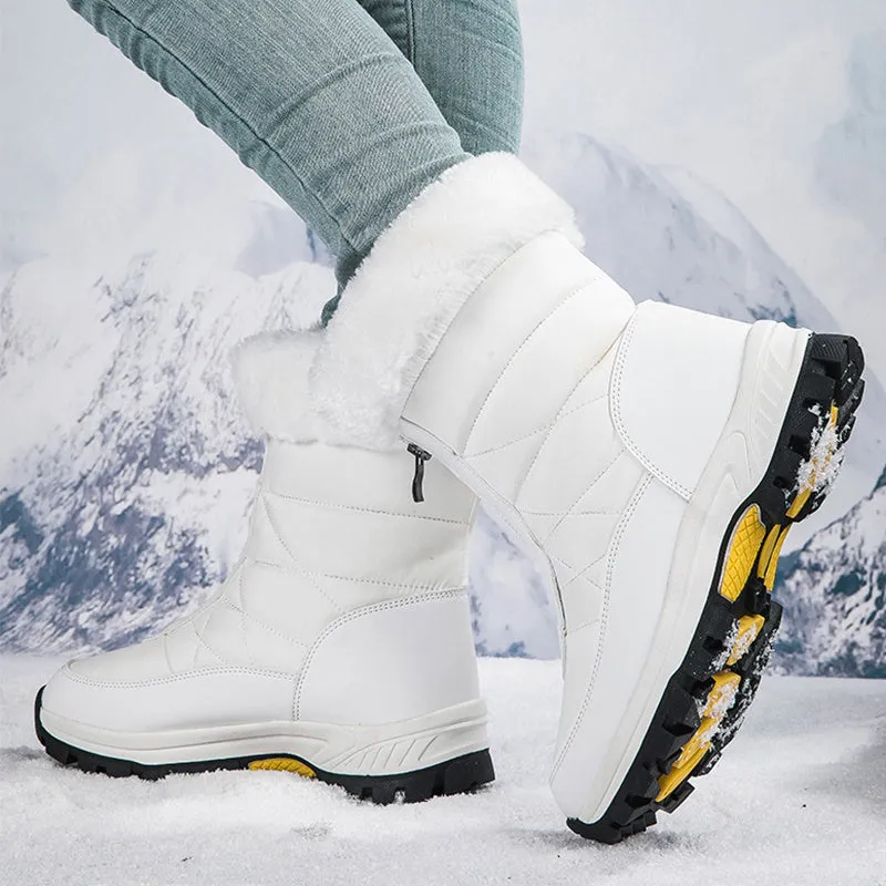 Women's Lightweight Platform Zipper Ankle Snow Boots