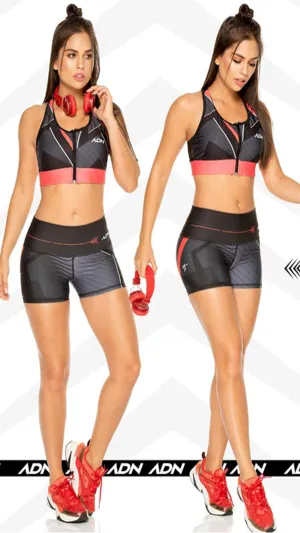 WORKOUT SET  Top & High-Waist Short (REF-101)